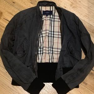 Burberry black bomber jacket size 6